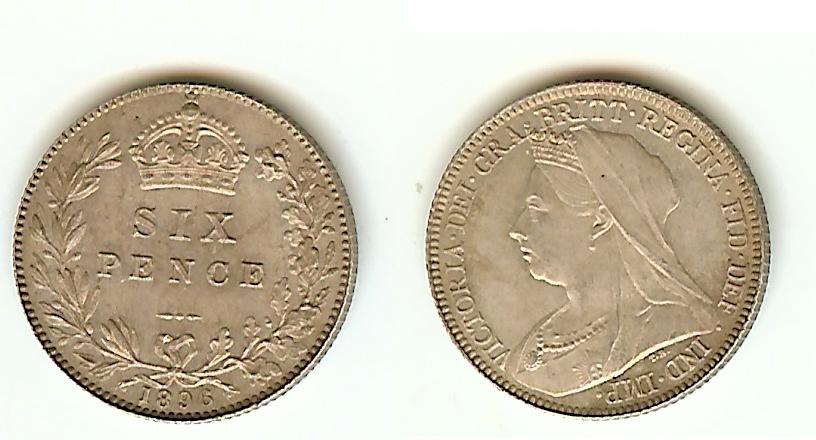 English Victoria 6 Pence 1896 Unc.